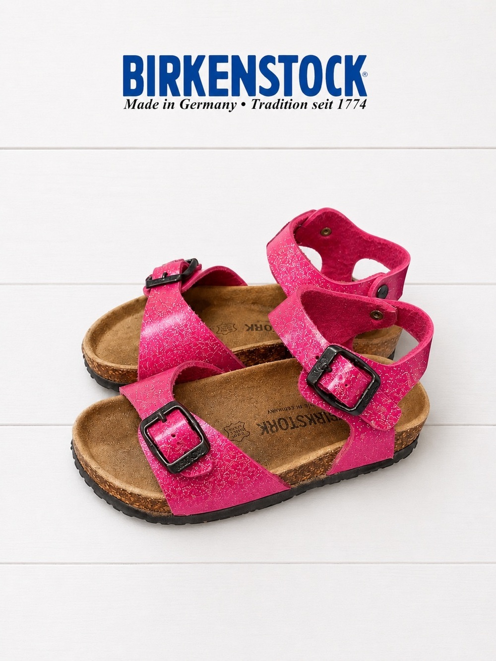 Birkenstock Kids Glitter Sandals – Pink – EU Size 27